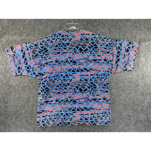 Vtg Hobie Shirt Men's Medium Blue Orange Surf 90's USA Aztec - Picture 4 of 7